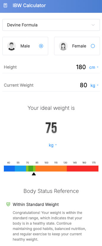 Ideal Body Weight Calculator